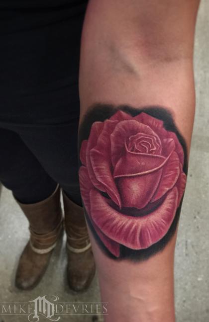 Tattoos - Pink Rose Tattoo - 96490